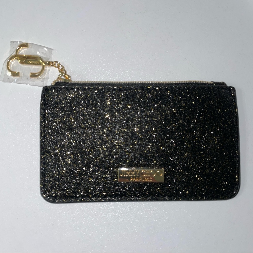 Jimmy Choo Parfums Glitter Keychain Card Case NWOT